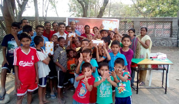 Fifteen employees organised a sports competition for the children of Father Agnel Ashram at Wadgaon Sheri, Pune 