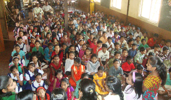 Thirteen volunteers visited ZP School, Lote Mal, and conducted a session on first aid, safety and general diseases for 160 students and their teachers