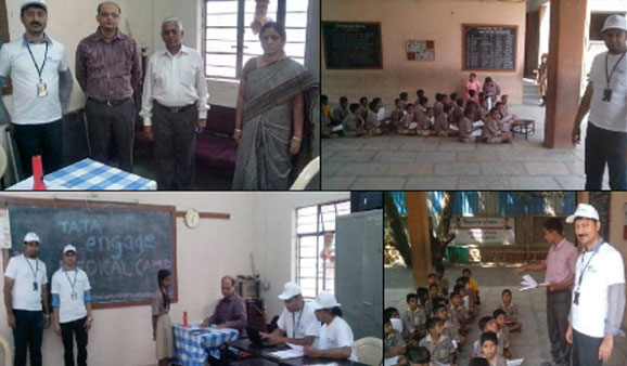 A medical checkup was conducted at Saraswati Vidya Mandir in Karvenagar, Pune