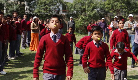 A sports day was organised for children from Vaani School for the deaf and mentally retarded children in Meerut, Uttar Pradesh 