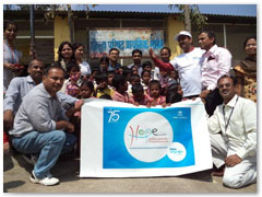 A health and hygiene awareness camp was organised with the schoolchildren of Zilla Parishad School