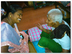 Volunteers spent some quality time with the inmates from an old age home 
